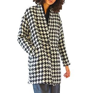 NEW Reitmans Plaid Pockets Long Cárdigan Size L